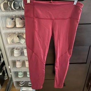 Lululemon red mesh legging